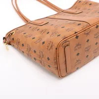 MCM リバーシブル レザー トートバッグ ブラウン AP140156｜中古
