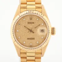 ロレックス レディ デイトジャスト 69178 YG YG AT シャンパン文字盤