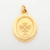 美品　クロムハーツ　エンジェルメダル　オーバル クロムハーツ オーバルエンジェルメダル ペンダントトップ 22k 10.2g