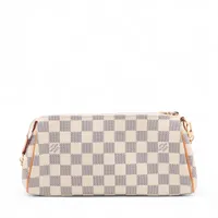 ヴィトン ダミエ アズール エヴァ N55214 ホワイト A4135341｜中古