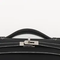エルメス ポシェットケリー ミニ ヴォースイフト ブラックxグリペール