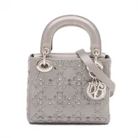 クリスチャンディオール レディディオール ミニ カナージュ サテンx 