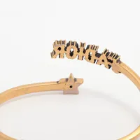 オールド　ディオール　CDロゴ　ストーン付　ブレスレット　バングル　ゴールド Christian Dior ブレスレット バングル オールド ディオール CDロゴ