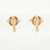 ティファニー リボン ダイヤ ピアス 750(YG) 4.0g A3067852｜中古