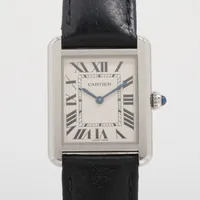 カルティエ タンク マストSM WSTA0042 SS✕革Qzシルバー文字盤 カルティエ マストタンク WSTA0042 SS×革 QZ シルバー文字盤 Aランク