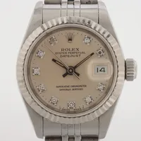 ロレックス レディ デイトジャスト 69174G SS×WG SS AT シルバー文字盤