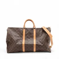 ヴィトン モノグラム キーポル55 M41424 ブラウン カデナ×2