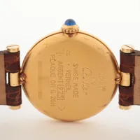 カルティエ マストヴァンドーム W1002254 925 GP×革 QZ アイボリー文字