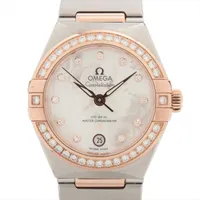 オメガ コンステレーション SS QZ ピンク文字盤 6563/875 A2505474