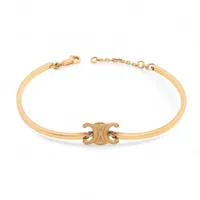 セリーヌ トリオンフ ブレスレット GP ゴールド A4138886｜中古