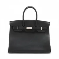 エルメス バーキン35 ルトゥルネ トゴ ブラック シルバー金具 B:2023年