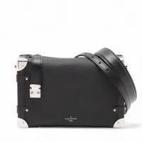 ヴィトン グレインカーフレザー サイドトランクMM M25160 ブラック RFID反応あり