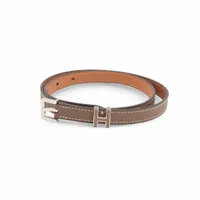 エルメス メドール コリエドシアン 〇Z ベルト 70 レザー ブラック