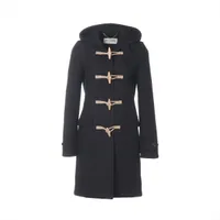 エブール ウール×キュプラ ダッフルコート 36 レディース ブルー