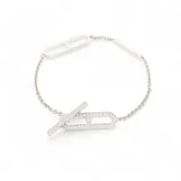 エルメス エヴァーシェーヌダンクル ダイヤ ブレスレット 750(WG) 7.1g D0.37 ST