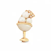 ミキモト パール ブローチ K14WG 16.7g 約5.0～7.0mm 刻印二重打ち