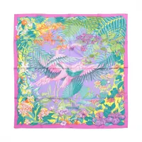 エルメス カレ90 FLAMINGO PARTY フラミンゴパーティ スカーフ シルク