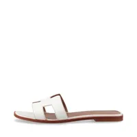 エルメス レザー サンダル 35 レディース ブラック×ホワイト