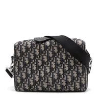 ディオール オブリーク サドル キャンバス×レザー ショルダーバッグ