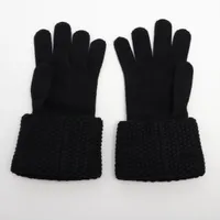 シャネル ココマーク 23A グローブ カシミヤ ブラック×ピンク A4144488