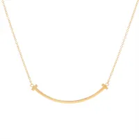 ティファニー Tスマイル スモール ネックレス 750(YG) 2.8g A4144718