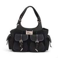 クリスチャンディオール トロッター キャンバスxレザー ハンドバッグ