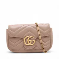 グッチ 400593 GGマーモント ベルト 70 PVC×レザー ベージュ A4076033