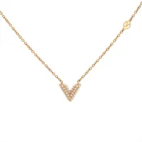 ヴィトン M80137 エセンシャル V LE0280 ネックレス GP ピンクゴールド