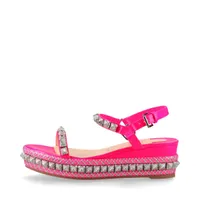 クリスチャンルブタン ピラクロウ パテントレザー ウェッジソール