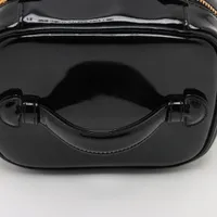シャネル ココマーク パテントレザー バニティバッグ ブラック