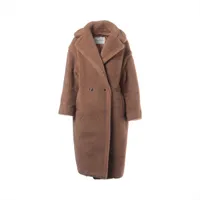 マックスマーラ テディベア ウール×キャメル ポンチョ レディース