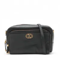 クリスチャンディオール カロダブルポーチ レザー ショルダーバッグ