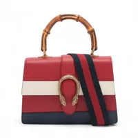 グッチ バンブー デュオニソス レザー 2WAYハンドバッグ トリコロール