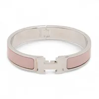 エルメス クリックHファン バングル GP シルバー×ピンク A4147480