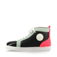 クリスチャンルブタン スパイクスタッズ レザー×スエード ハイカット