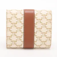 セリーヌ トリオンフ スモールフラップウォレット PVC×レザー