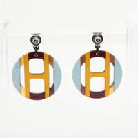 エルメス Hエキップ ピアス(両耳用) バッファローホーン A4148593