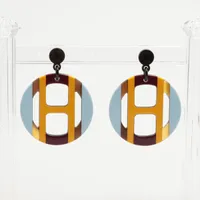 エルメス Hエキップ ピアス(両耳用) バッファローホーン A4148593