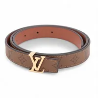 ヴィトン M9578 サンチュール クチュール ベルト レザー ブラック