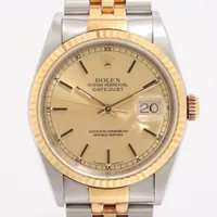 ロレックス デイトジャスト36 16233 SS×YG SS×YG AT シャンパン文字盤