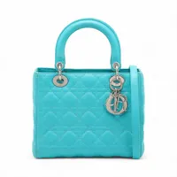 クリスチャンディオール サドルバッグ デニム×刺繍 ハンドバッグ