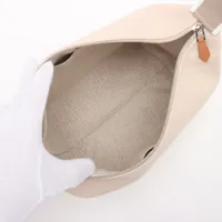 エルメス ブリッド ア ブラックPM キャンバス ベージュ シルバー金具