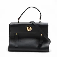 美品✨イヴサンローラン ミューズ ブラックレザーハンドバッグ イヴサンローラン ミューズトゥ レザー ハンドバッグ ブラック