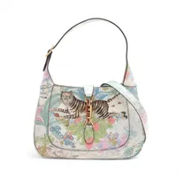 グッチ ジャッキー1961 レザー ショルダーバッグ ホワイト 636709