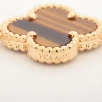 ヴァンクリ5pモチーフ　タイガーズアイブレスレット ヴァンクリーフ&アーペル ヴィンテージアルハンブラ 5P タイガーアイ