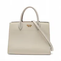 ✨美品✨ プラダ サフィアーノ ハンドバッグ ビジネス ホワイト プラダ サフィアーノ レザー 2WAYハンドバッグ ホワイト A4150171