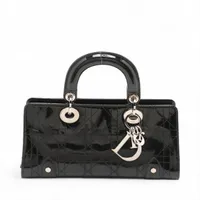 【クリスチャンディオール】カナージュ パテントレザー オープントゥパンプス 37 クリスチャンディオール】カナージュ パテントレザー オープントゥ