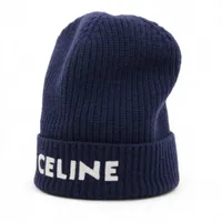 グッチ 716585 GG ニットキャップ M58 22cm ウール グレー×ネイビー