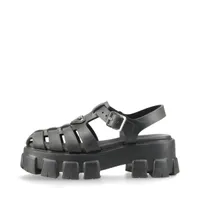 未使用　プラダ モノリス ラバー サンダル　37 PRADA モノリス ラバーサンダル ブラック 37 PRADA】プラダ メンズ