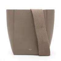 セリーヌ サングルバケット スモール レザー ショルダーバッグ